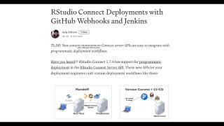 RStudio Connect Deployments with GitHub Webhooks and Jenkins