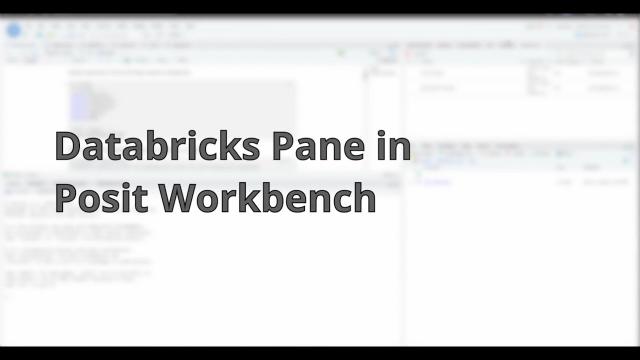 Databricks Pane in Posit Workbench