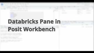 Databricks Pane in Posit Workbench
